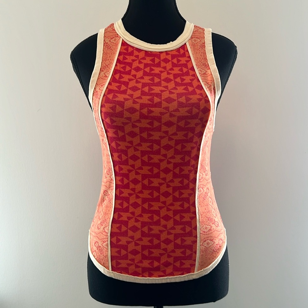 We the Free/Free People bohemian tank red/orange NWOT xs